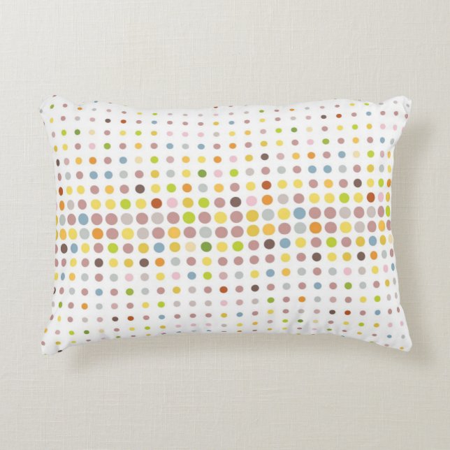 Multicolored dot background accent pillow (Front)