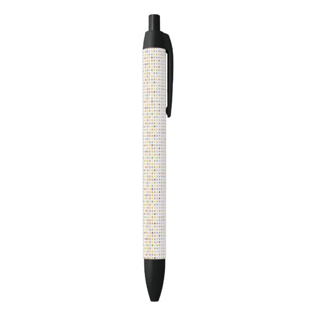Multicolored dot background black ink pen (Bottom (Vertical))