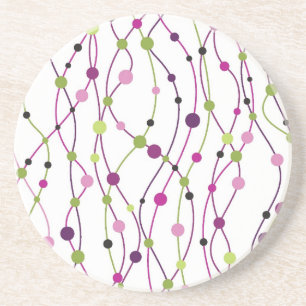Multicolored dot background coaster