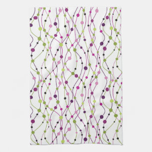 Multicolored dot background kitchen towel