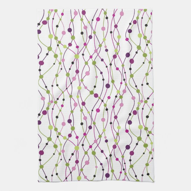 Multicolored dot background kitchen towel (Vertical)