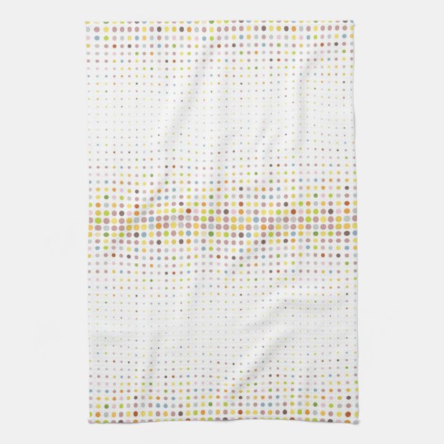 Multicolored dot background kitchen towel (Vertical)