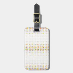 Multicolored dot background luggage tag