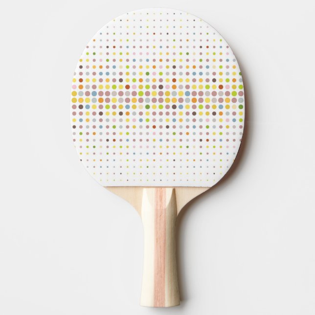 Multicolored dot background ping pong paddle (Front)