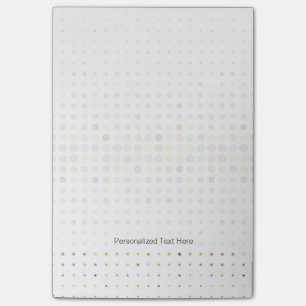 Multicolored dot background post-it notes