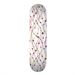 Multicolored dot background skateboard
