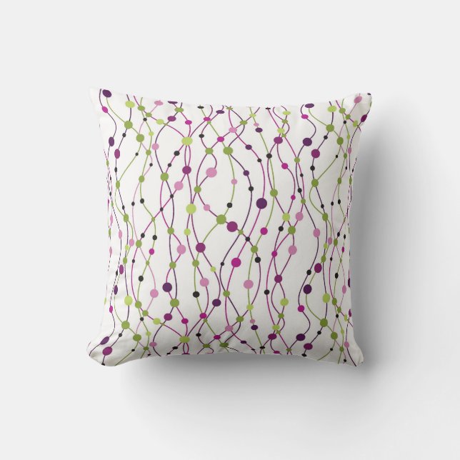 Multicolored dot background throw pillow (Front)