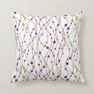 Multicolored dot background throw pillow