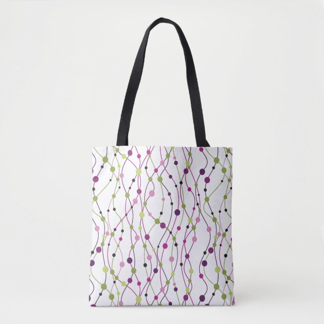 Multicolored dot background tote bag (Front)