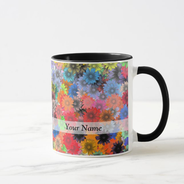 Multicolored floral pattern mug (Right)