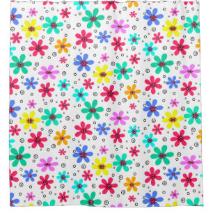 Multicolored flowers daisies retro background summ