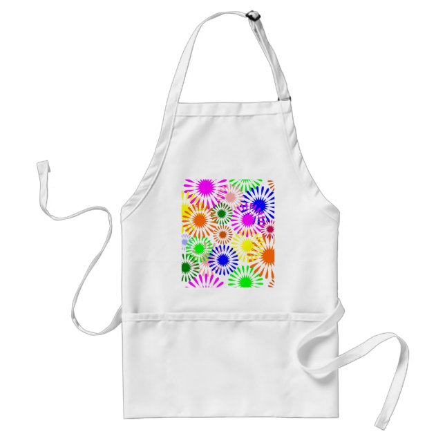 Multicolored Flowers Standard Apron (Front)