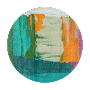 Multicolored Free Expression Painting Cutting Board