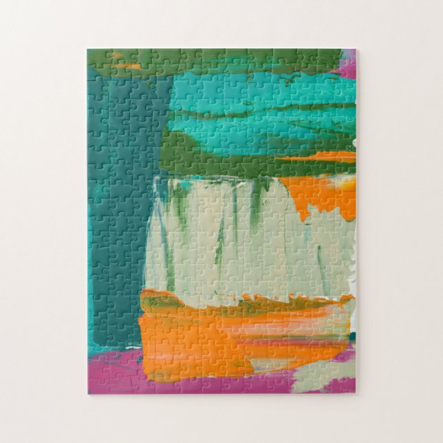 Multicolored Free Expression Painting Jigsaw Puzzle (Vertical)