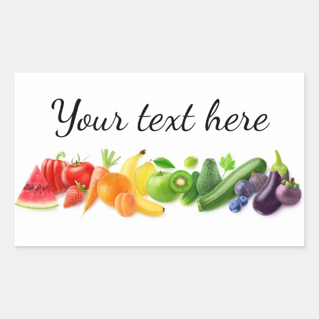 Multicolored fruits in a row sticker (Front)