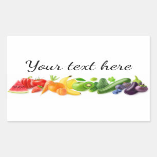 Multicolored fruits in a row sticker