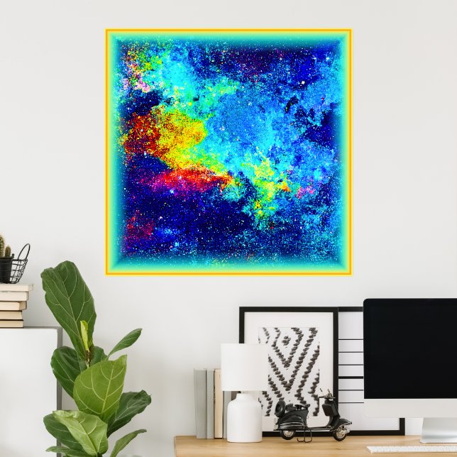  Multicolored Galaxy Design. Buy Now Poster (Home Office)