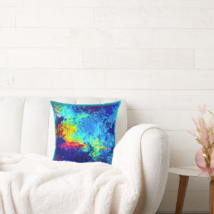 Multicolored Galaxy Design. Buy Now Throw Pillow