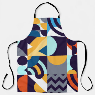 Multicolored Geometric: Primitive Shapes Fusion Apron