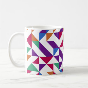Multicolored Geometric Seamless Pattern Coffee Mug