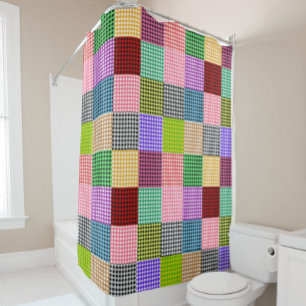 Multicolored Gingham Patchwork Plaid Pattern