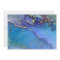 Multicolored Gold Alcohol Ink Abstract Blank Card
