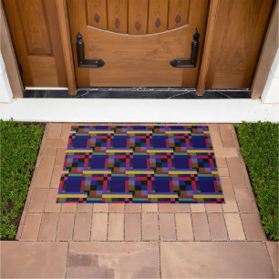 Multicolored Gridlines Doormat