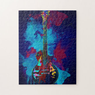 Multicolored guitar jigsaw puzzle