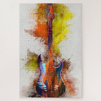 Multicolored guitar jigsaw puzzle