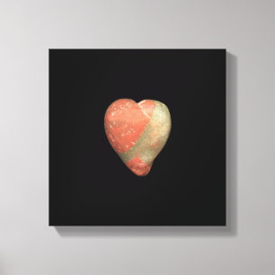 Multicolored Heart-Shaped Stone Canvas Print