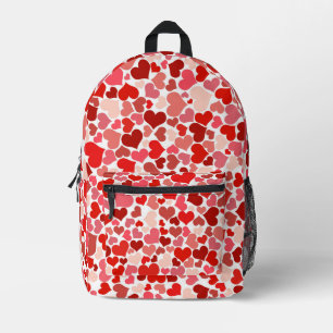Multicolored Hearts Pattern-20367 Printed Backpack