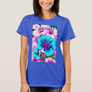 Multicolored Hibiscus Flowers Thunder_Cove T-Shirt