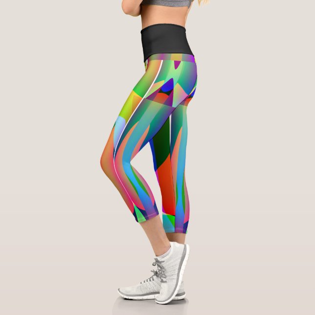 Multicolored High-Waisted Legging Black Size (Left)