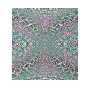 Multicolored Hologram Butterfly Fractal Abstract Notepad