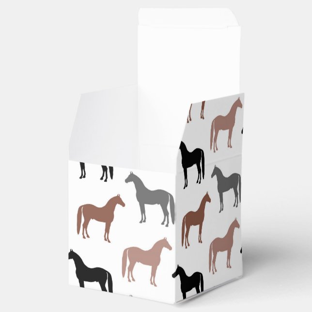 Multicolored Horses Pattern Favor Box (Opened)