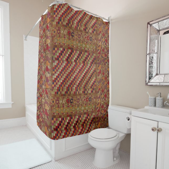 Multicolored Indian Quilt Print (In Situ)