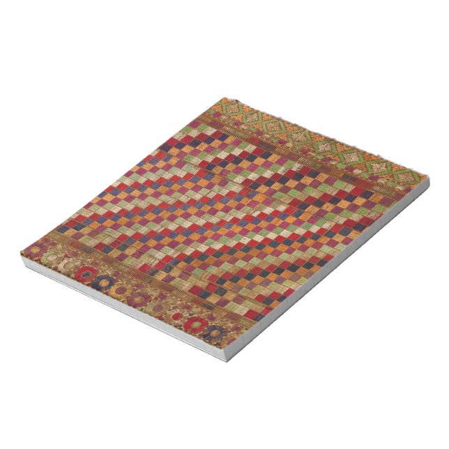 Multicolored Indian Quilt Print Notepad (Rotated)