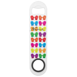 Multicolored Knitted Mittens Thunder_Cove Bar Key
