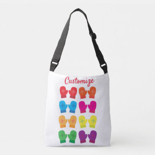 Multicolored Knitted Mittens Thunder_Cove Crossbody Bag