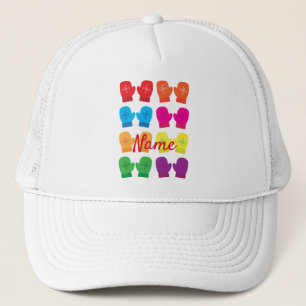 Multicolored Knitted Mittens Thunder_Cove Trucker Hat