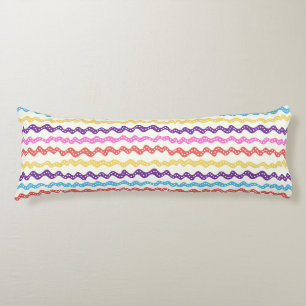 multicolored lines body pillow