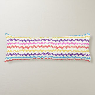 multicolored lines body pillow