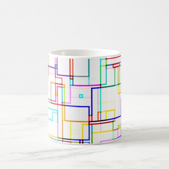Multicolored Lines Coffee Mug (Center)