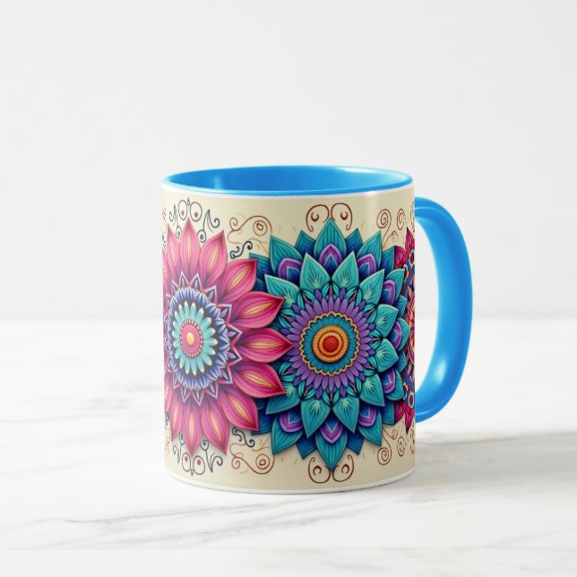 Multicolored Mandala Mug (Front Right)
