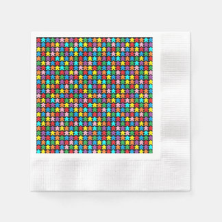 Multicolored Meeples Napkin