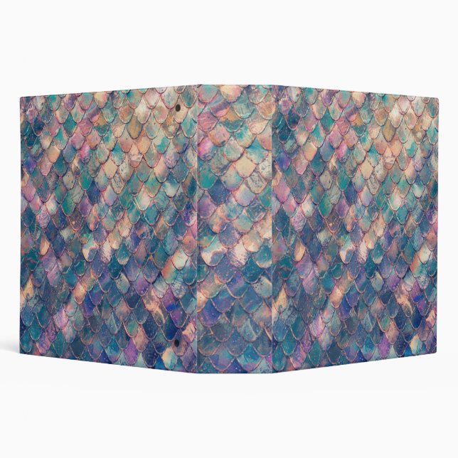 Multicolored Mermaid Print Binder (Background)