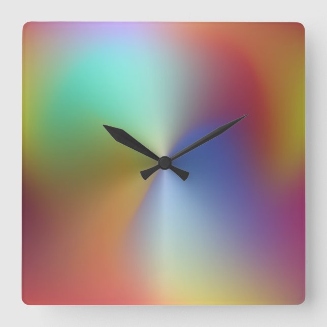 Multicolored Metallic Style Acrylic Wall Clock (Front)