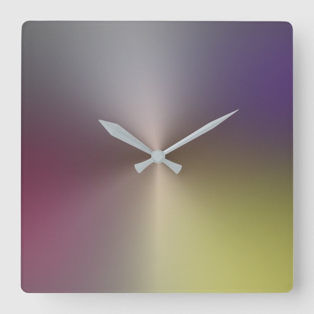 Multicolored Metallic Style Acrylic Wall Clock (Front)