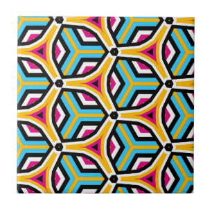 Multicolored Modern Chic Geometric Pattern Tile