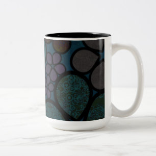 Multicolored, Modern, Textured Floral Mugs